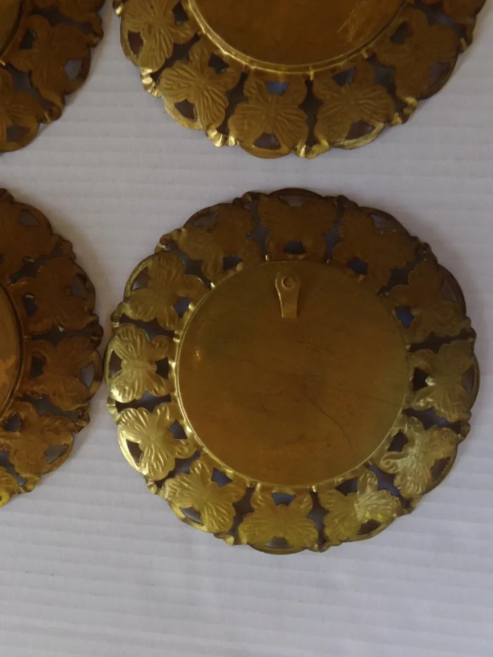Vintage 6 Copper Brass Beethoven Bach Chopin Plates Art Wall Decor Hanging